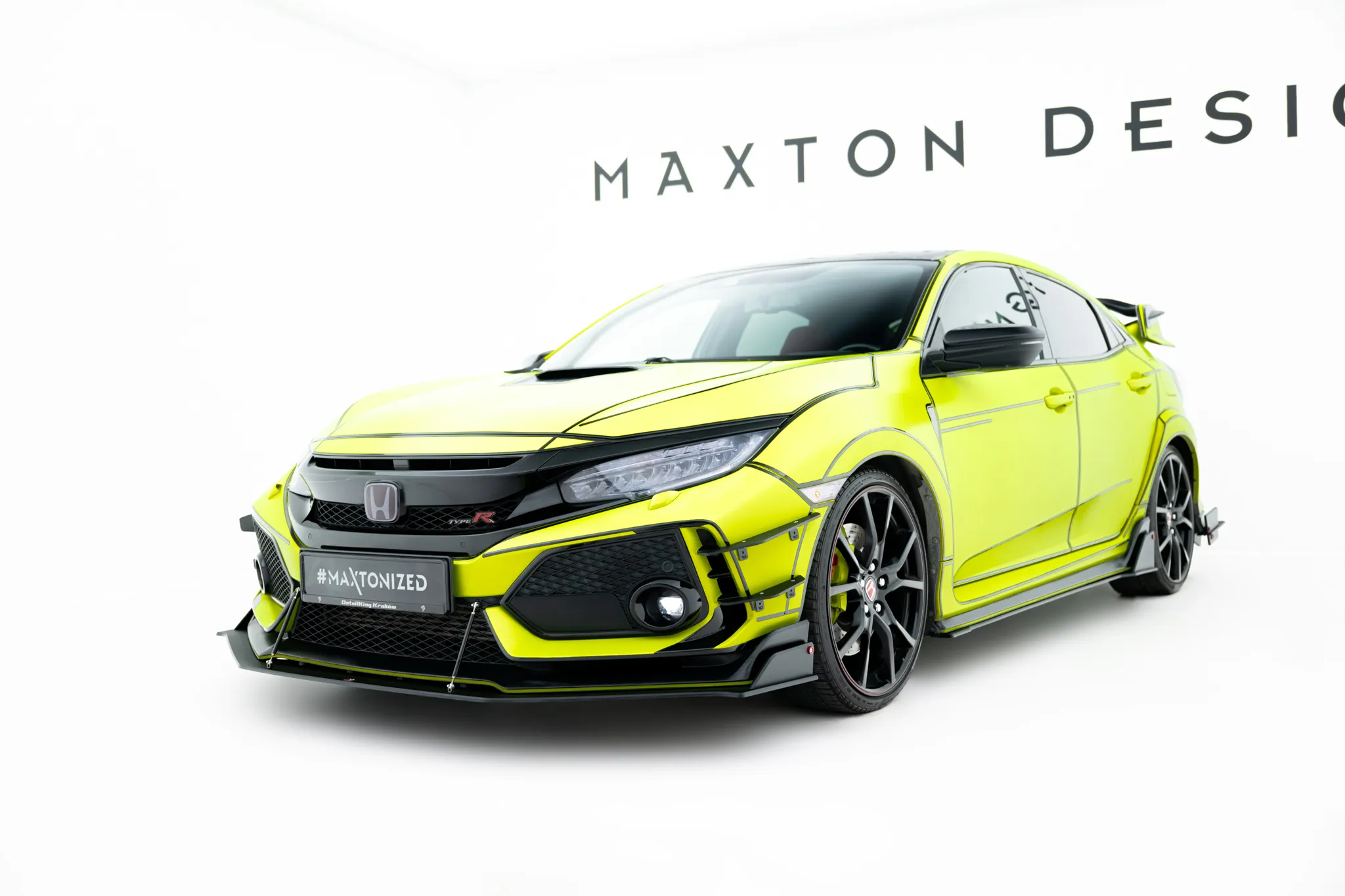 Frontspoiler Honda Civic X Type-R 2017-> | Street Pro Black Edition – bilde 3