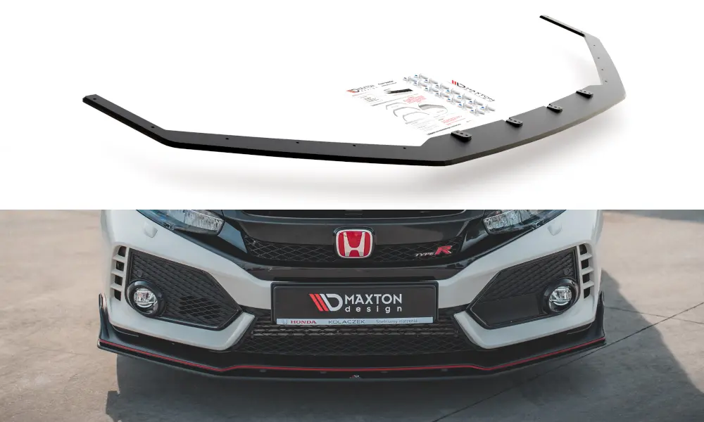 Frontspoiler Honda Civic X Type-R 2017-> | V.2 Racing Durability Black Edition – bilde 3