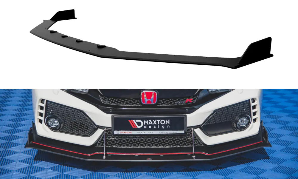 Frontspoiler Honda Civic X Type-R 2017-> | V.4 Racing Durability Black Edition – bilde 2