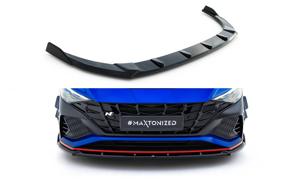Frontspoiler Hyundai Elantra N VII 2020 - 2023 | V2 Sport Glossy Black Edition