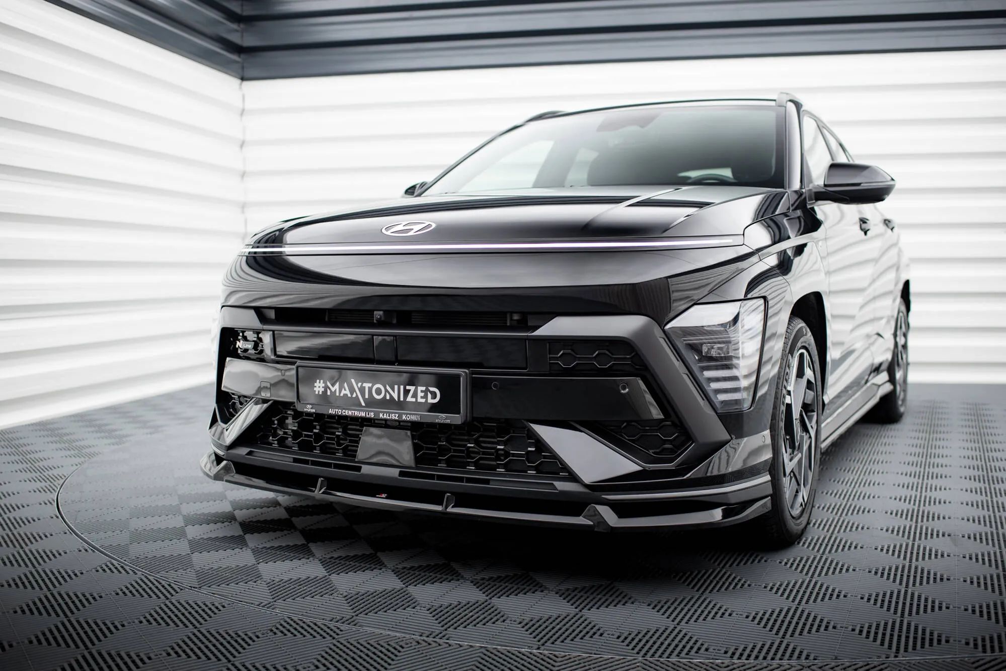 Frontspoiler Hyundai Kona II N-Line 2022 ->  | Glossy Black Edition – bilde 3