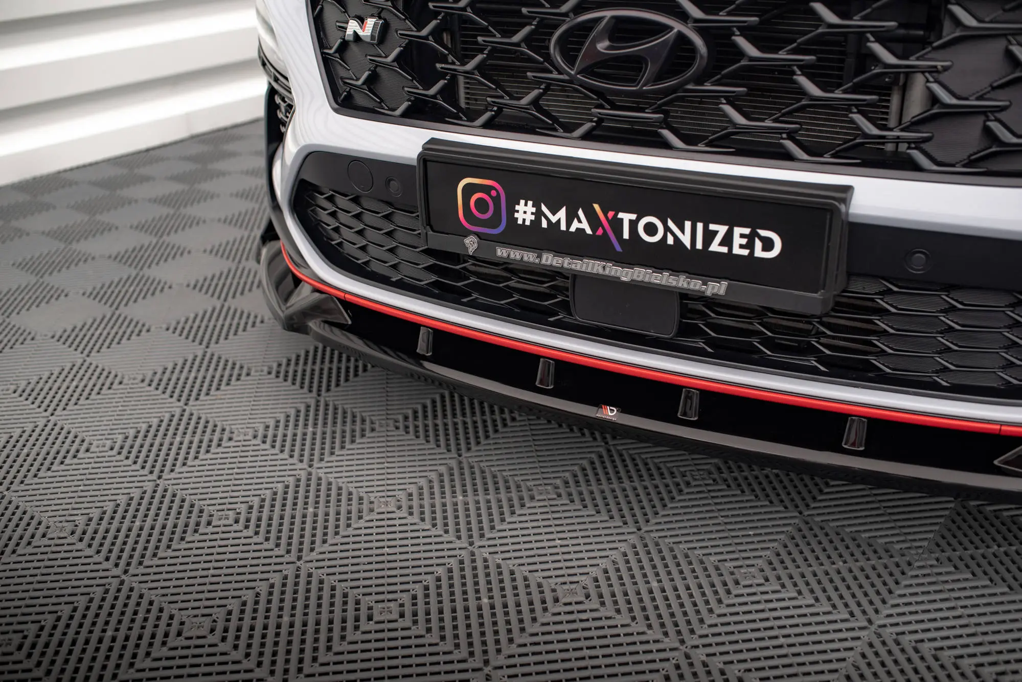 Frontspoiler Hyundai Kona N 2021 - 2023  | V.1 Glossy Black Edition