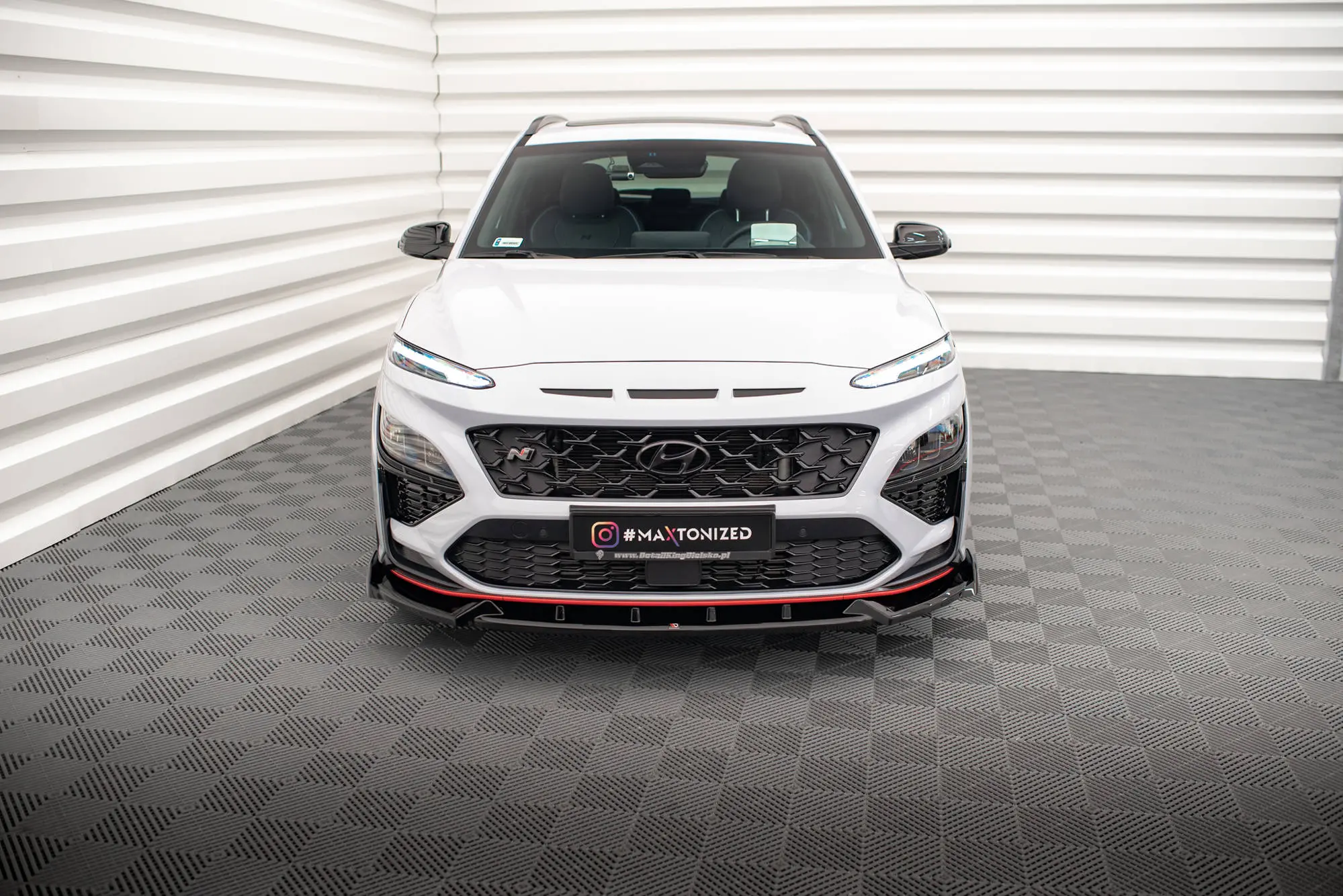Frontspoiler Hyundai Kona N 2021 - 2023  | V.1 Glossy Black Edition – bilde 2