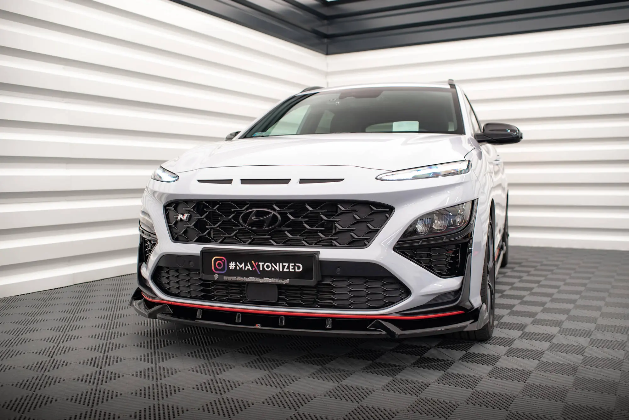 Frontspoiler Hyundai Kona N 2021 - 2023  | V.1 Glossy Black Edition – bilde 4