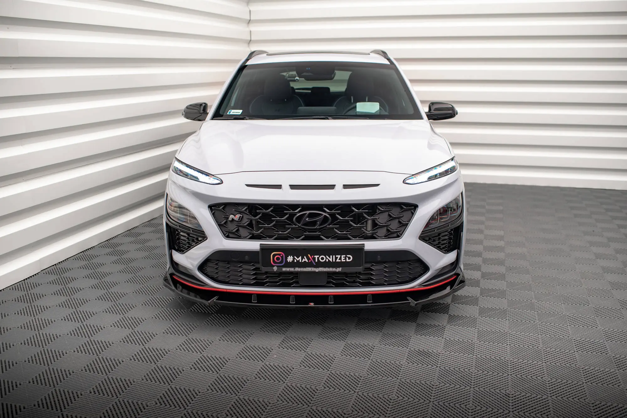 Frontspoiler Hyundai Kona N 2021 - 2023  | V.2 Glossy Black Edition – bilde 2