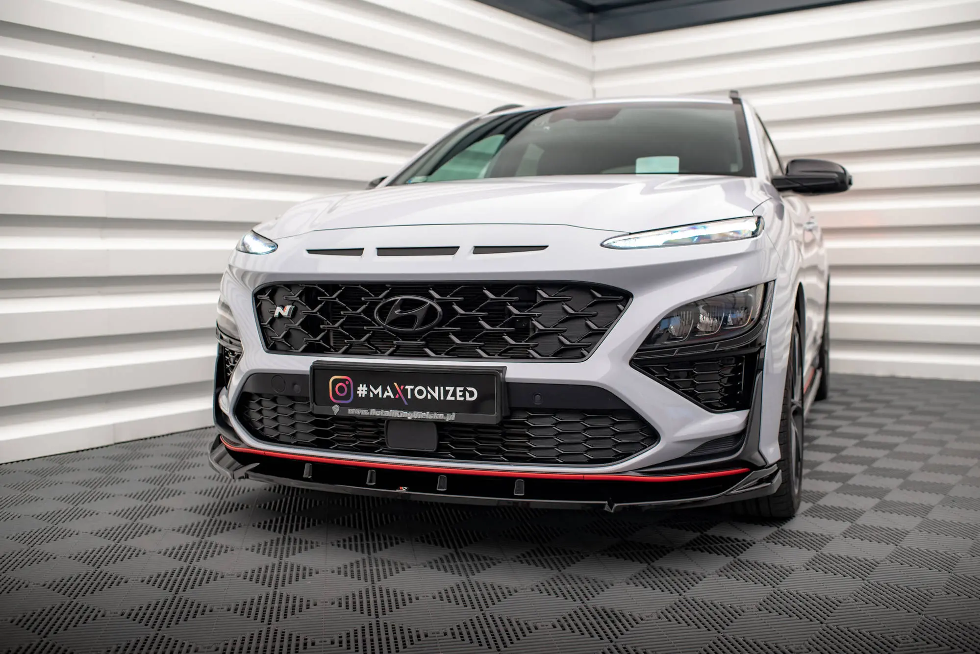 Frontspoiler Hyundai Kona N 2021 - 2023  | V.2 Glossy Black Edition – bilde 4