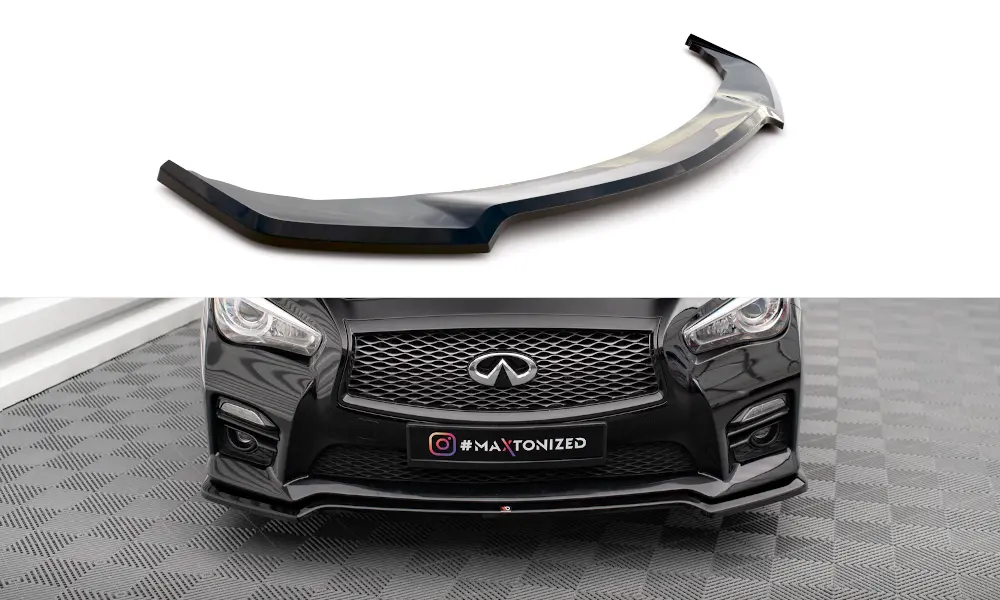 Frontspoiler Infiniti Q50 S 2013-2016 | V.1 Glossy Black Edition – bilde 2