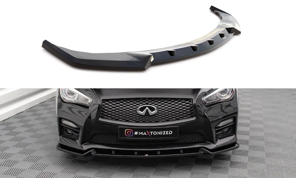 Frontspoiler Infiniti Q50 S 2013-2016 | V.2 Glossy Black Edition – bilde 2