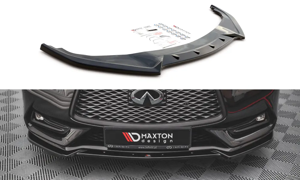 Frontspoiler Infiniti Q60 S II 2017-> | Glossy Black Edition – bilde 2