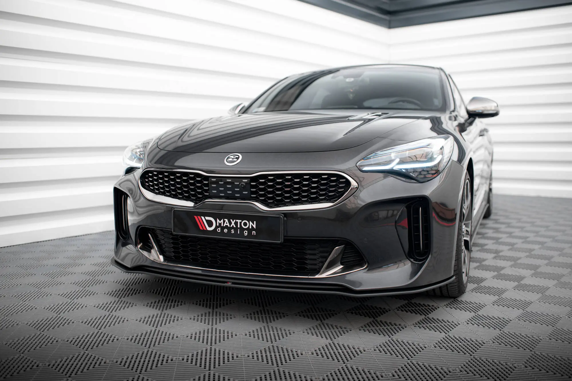 Frontspoiler Kia Stinger GT / GT-Line 2017 - 2023 | Street Pro Black Edition – bilde 4
