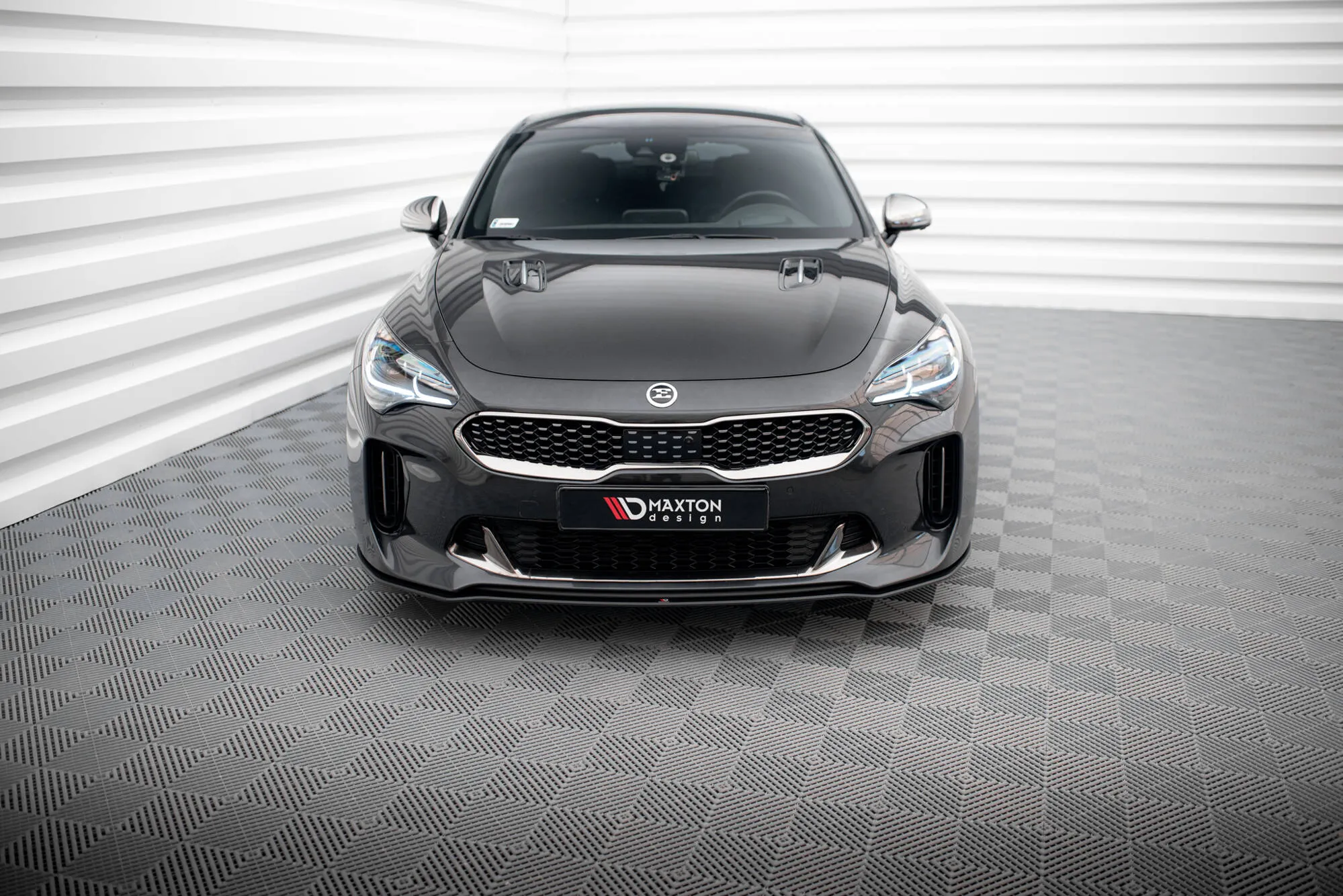 Frontspoiler Kia Stinger GT / GT-Line 2017 - 2023 | Street Pro Black Edition – bilde 2