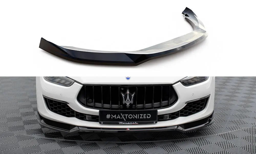 Frontspoiler Maserati Ghibli mk3 facelift 2017 - 2020 | V.1 Glossy Black Edition – bilde 2
