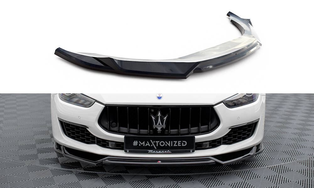 Frontspoiler Maserati Ghibli mk3 facelift 2017 - 2020 | V.2 Glossy Black Edition – bilde 2