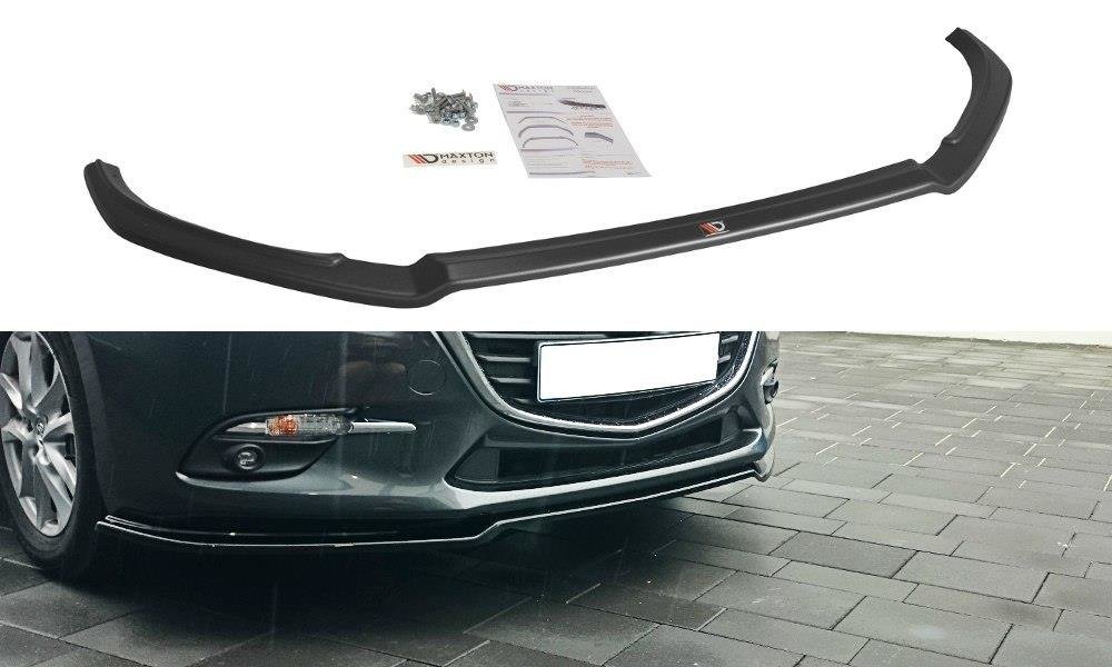 Frontspoiler Mazda 3 III (BN) facelift 2016-2018 | V.1 Glossy Black Edition – bilde 2
