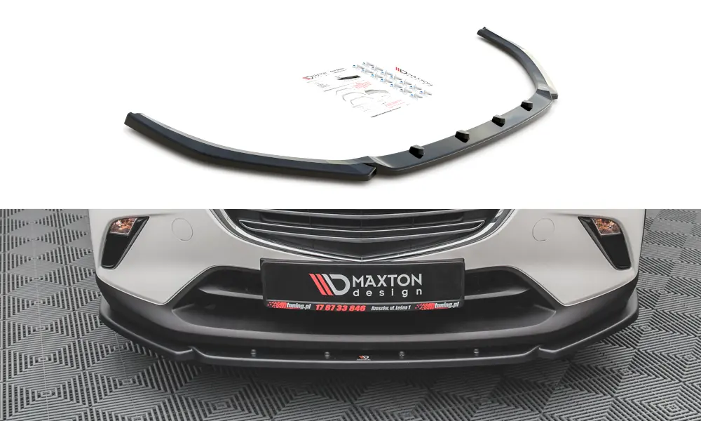 Frontspoiler Mazda CX-3 2014 - 2023 | V.2 Glossy Black Edition – bilde 2