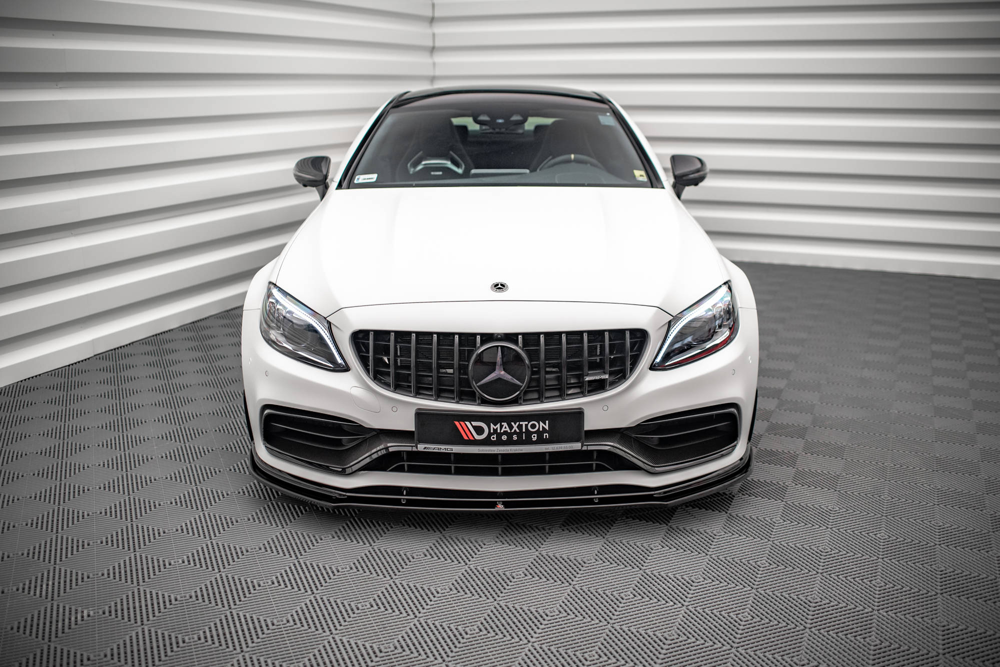 Frontspoiler Mercedes-AMG C63 Coupe (C205) Aero Pack Facelift 2018-2021 | V.1 Glossy Black Edition – bilde 3