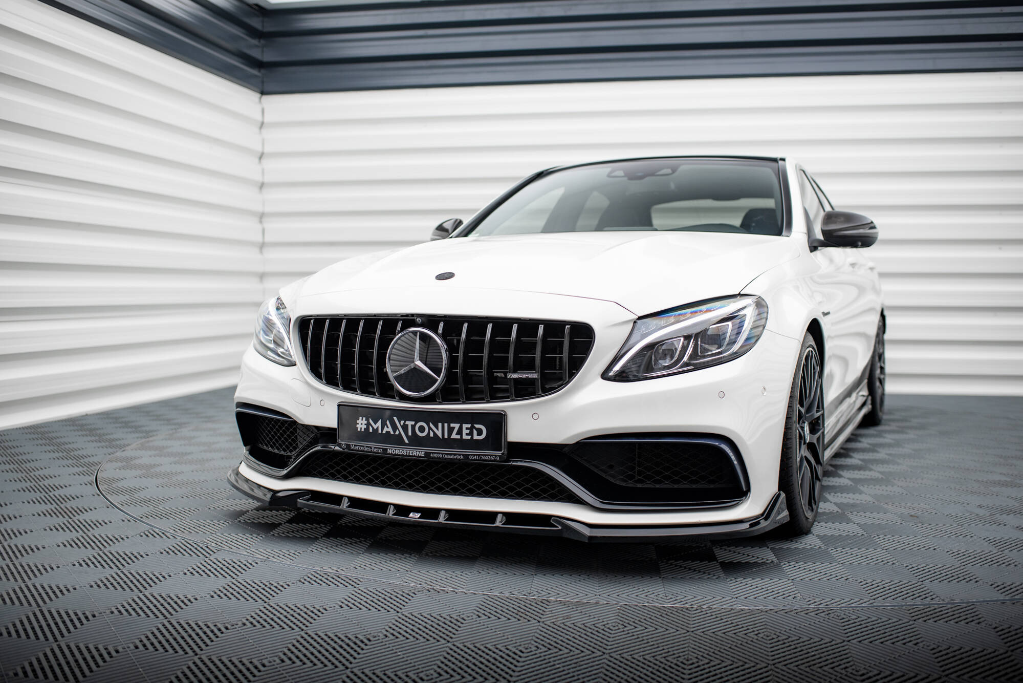 Frontspoiler Mercedes-AMG C63 Estate (S205/W205) 2015 - 2018 | Sport Glossy Black Edition V2