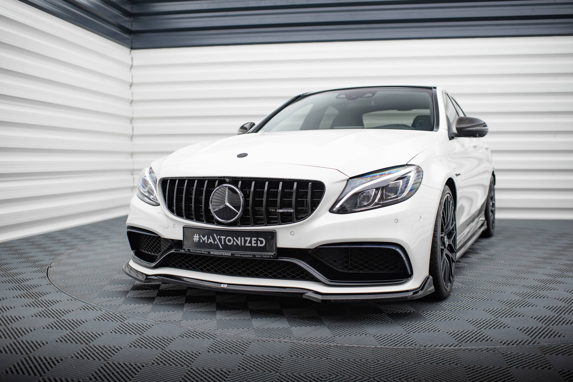 Frontspoiler Mercedes-AMG C63 (W205/S205) 2015 - 2018  | Sport Glossy Black Edition V3