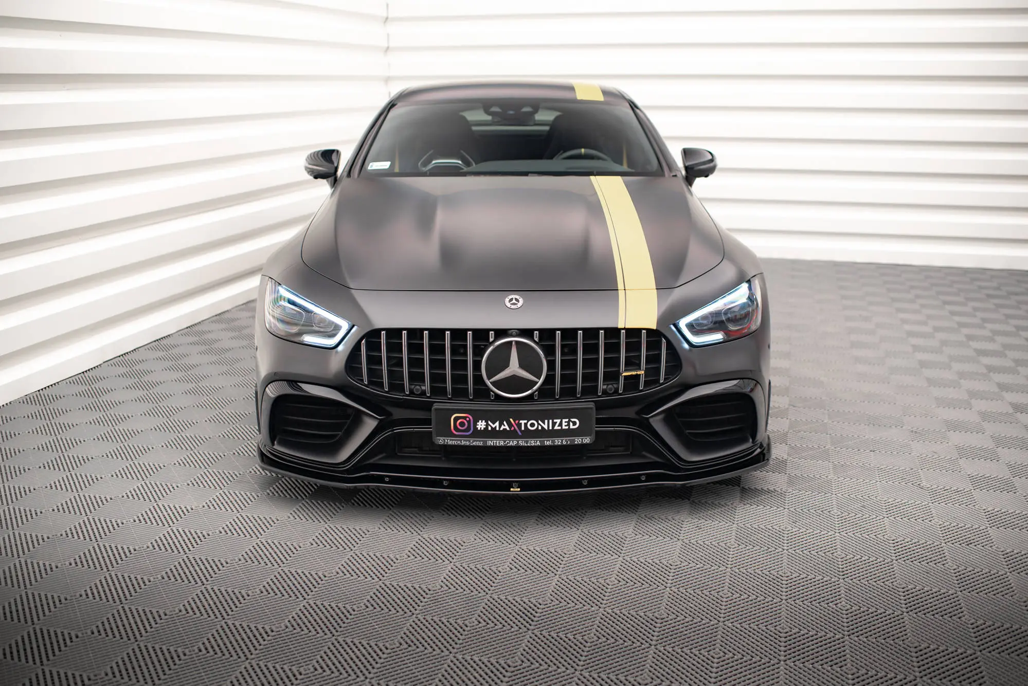 Frontspoiler Mercedes-AMG GT 63 S (X290) 4-Door  Coupe Aero 2018->| V.2 Glossy Black Edition