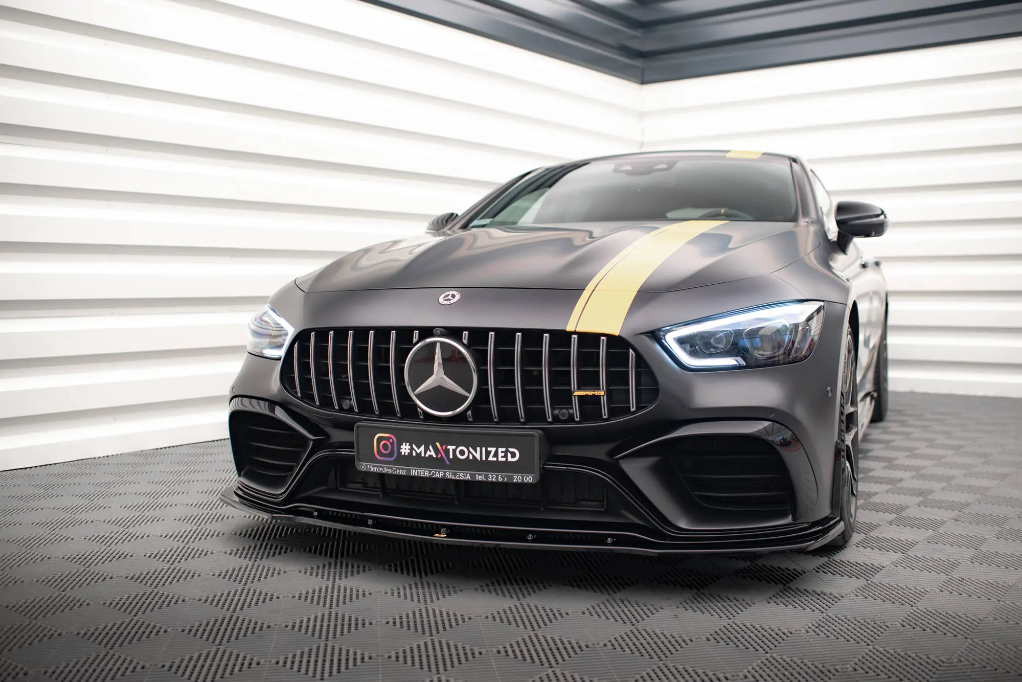 Frontspoiler Mercedes-AMG GT 63 S (X290) 4-Door  Coupe Aero 2018->| V.2 Glossy Black Edition – bilde 4