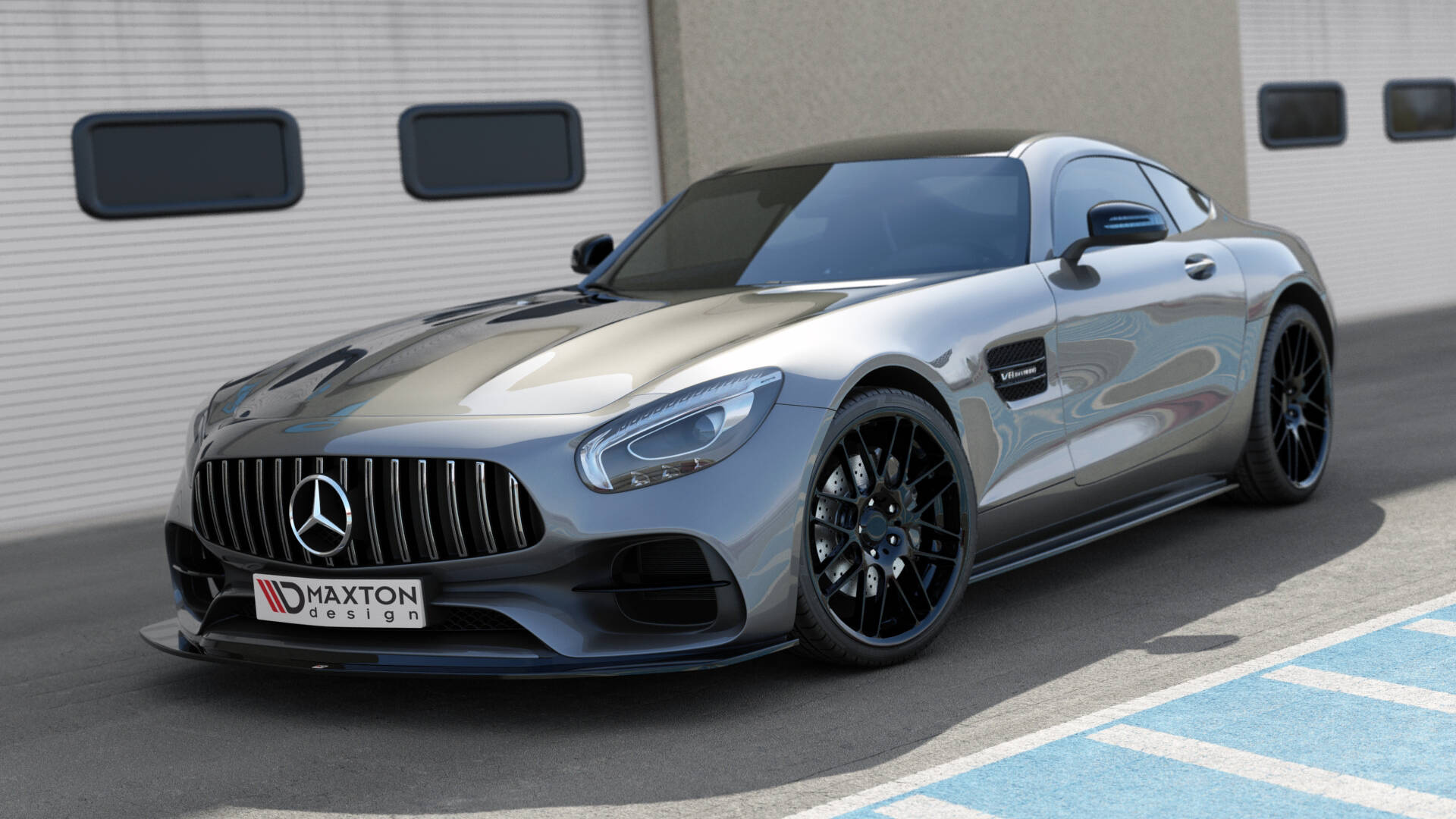 Frontspoiler Mercedes-AMG GT S (C190) Facelift 2017 - 2023 | Sport Glossy Black Edition