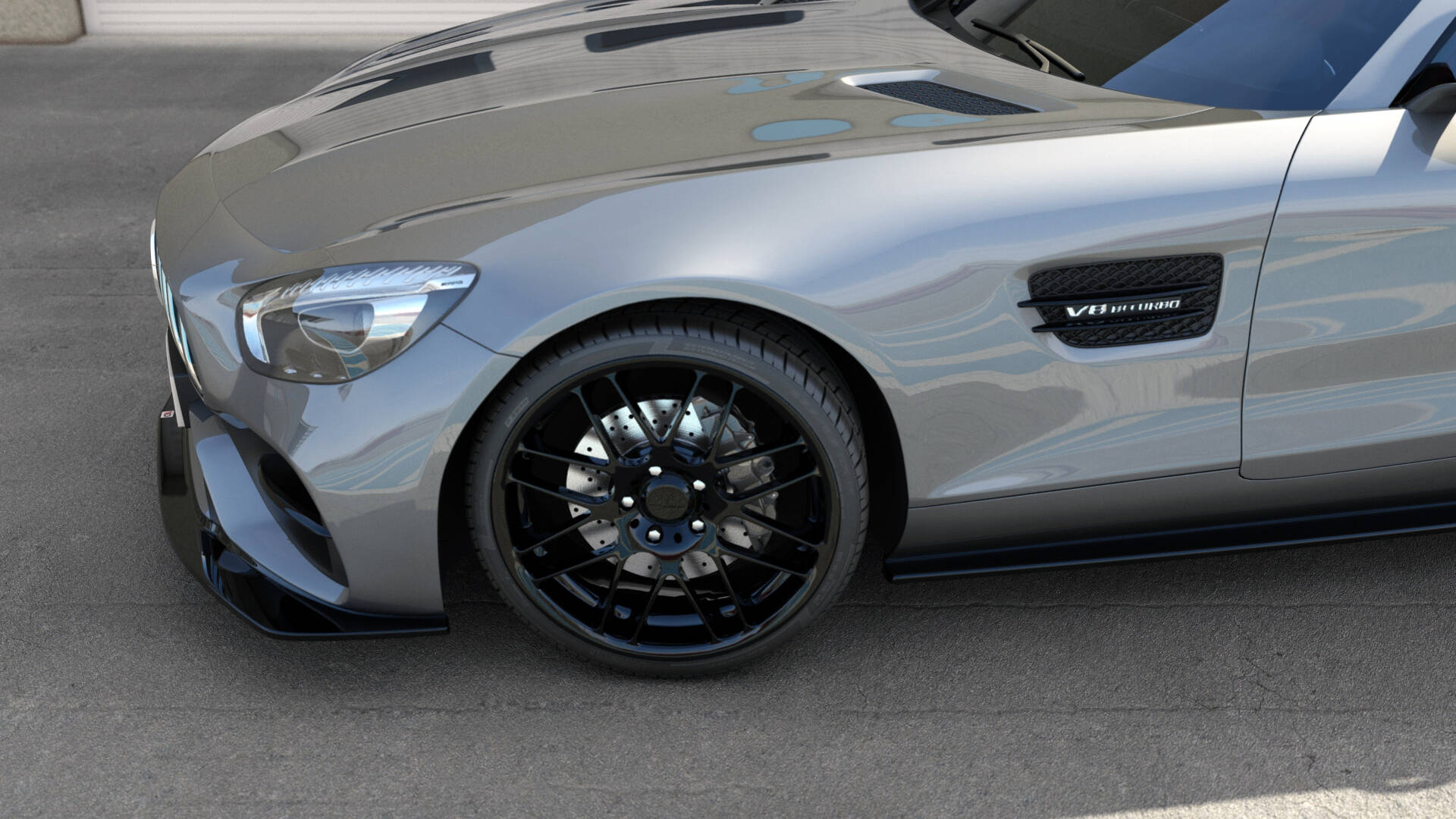 Frontspoiler Mercedes-AMG GT S (C190) Facelift 2017 - 2023 | Sport Glossy Black Edition – bilde 3