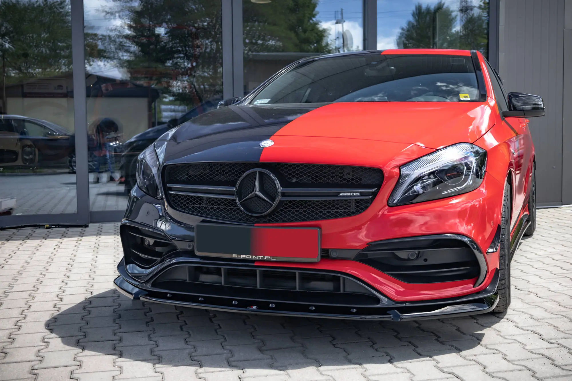 Frontspoiler Mercedes-Benz A 45 AMG Aero (W176) Facelift 2015-2018 | V.1 Glossy Black Edition – bilde 3