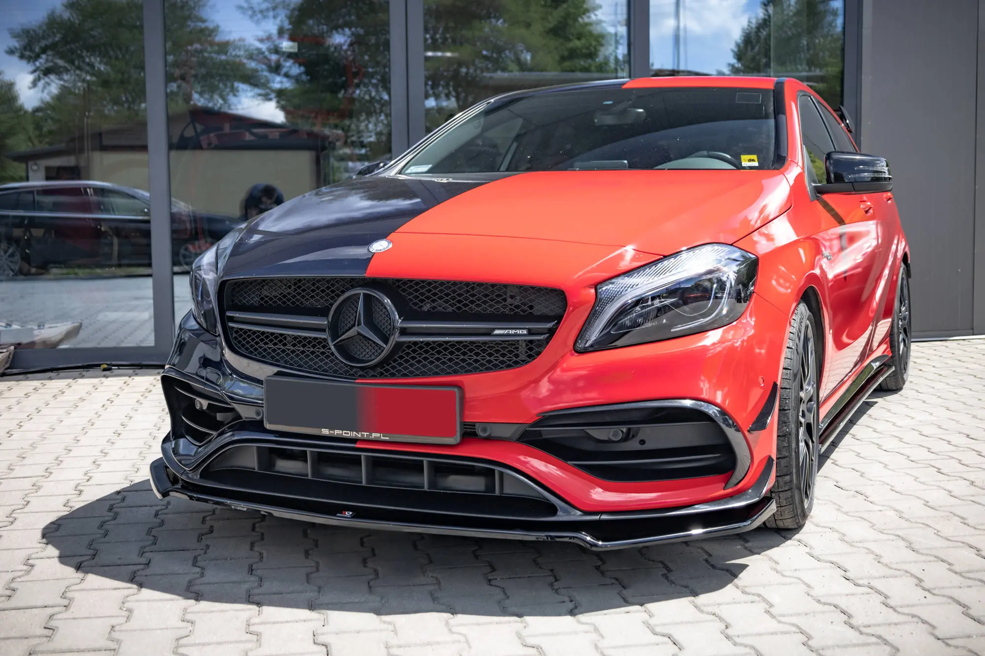 Frontspoiler Mercedes-Benz A 45 AMG Aero (W176) Facelift 2015-2018 | V.2 Glossy Black Edition – bilde 3