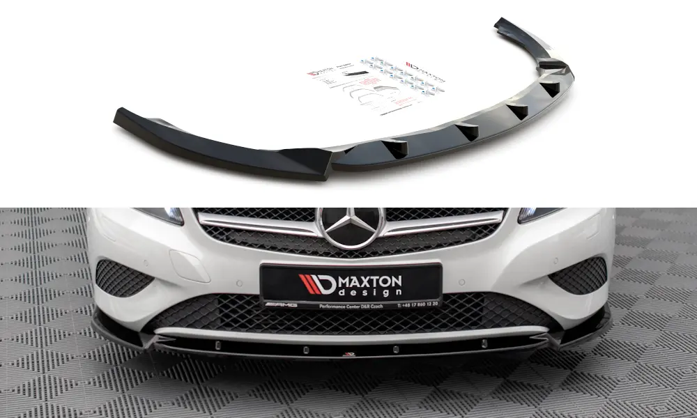 Frontspoiler Mercedes-Benz A (W176) 2012-2015 | V.1 Glossy Black Edition – bilde 3