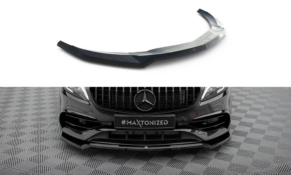 Frontspoiler Mercedes-Benz A (W176) AMG-Line facelift 2015 - 2018  | V.1 Glossy Black Edition – bilde 2