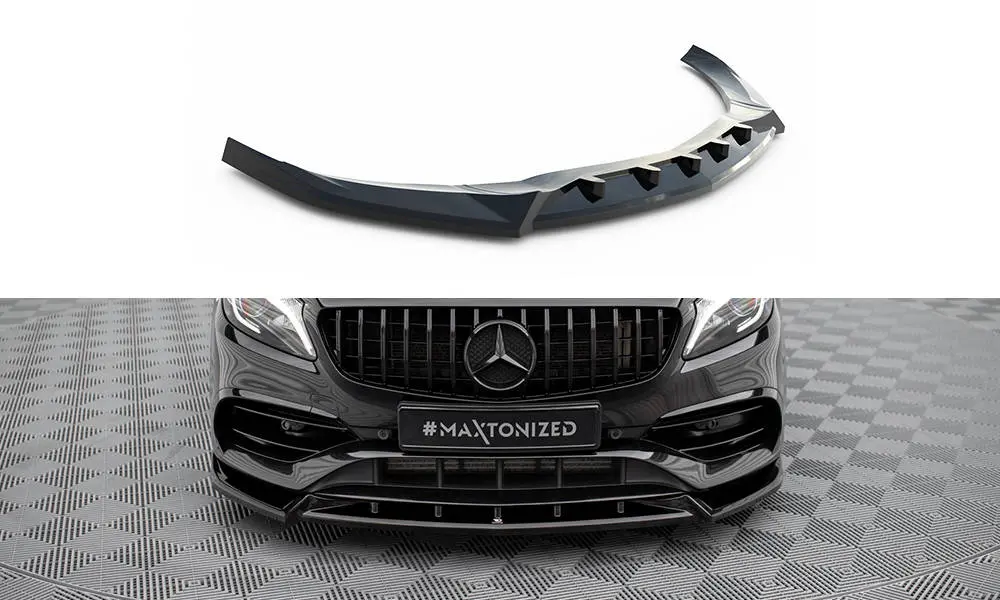 Frontspoiler Mercedes-Benz A (W176) AMG-Line facelift 2015 - 2018  | V.2 Glossy Black Edition – bilde 3