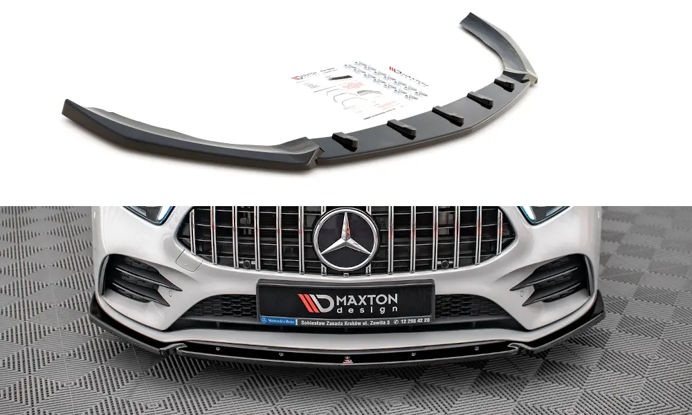 Frontspoiler Mercedes-Benz A (W177 / V177 ) AMG-Line / Mercedes-AMG A35 (W177 / V177) 2018->| V.4 Glossy Black Edition – bilde 2