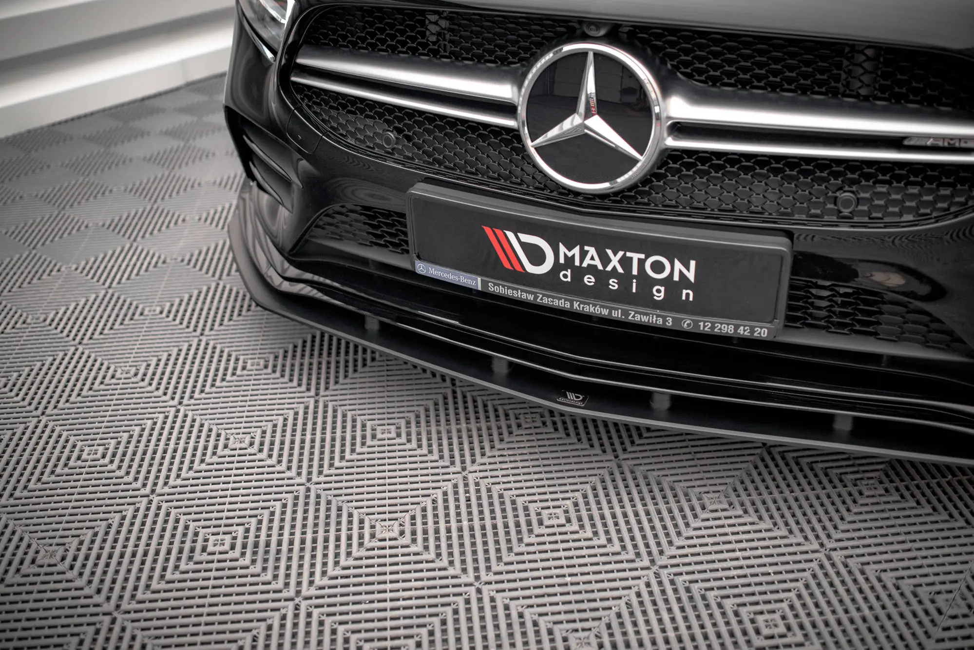 Frontspoiler Mercedes-Benz A (W177 / V177) AMG-Line / Mercedes-AMG A35 (W177 / V177) Aero Pack 2018->| Street Pro Black Edition