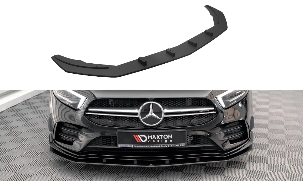 Frontspoiler Mercedes-Benz A (W177 / V177) AMG-Line / Mercedes-AMG A35 (W177 / V177) Aero Pack 2018->| Street Pro Black Edition – bilde 2