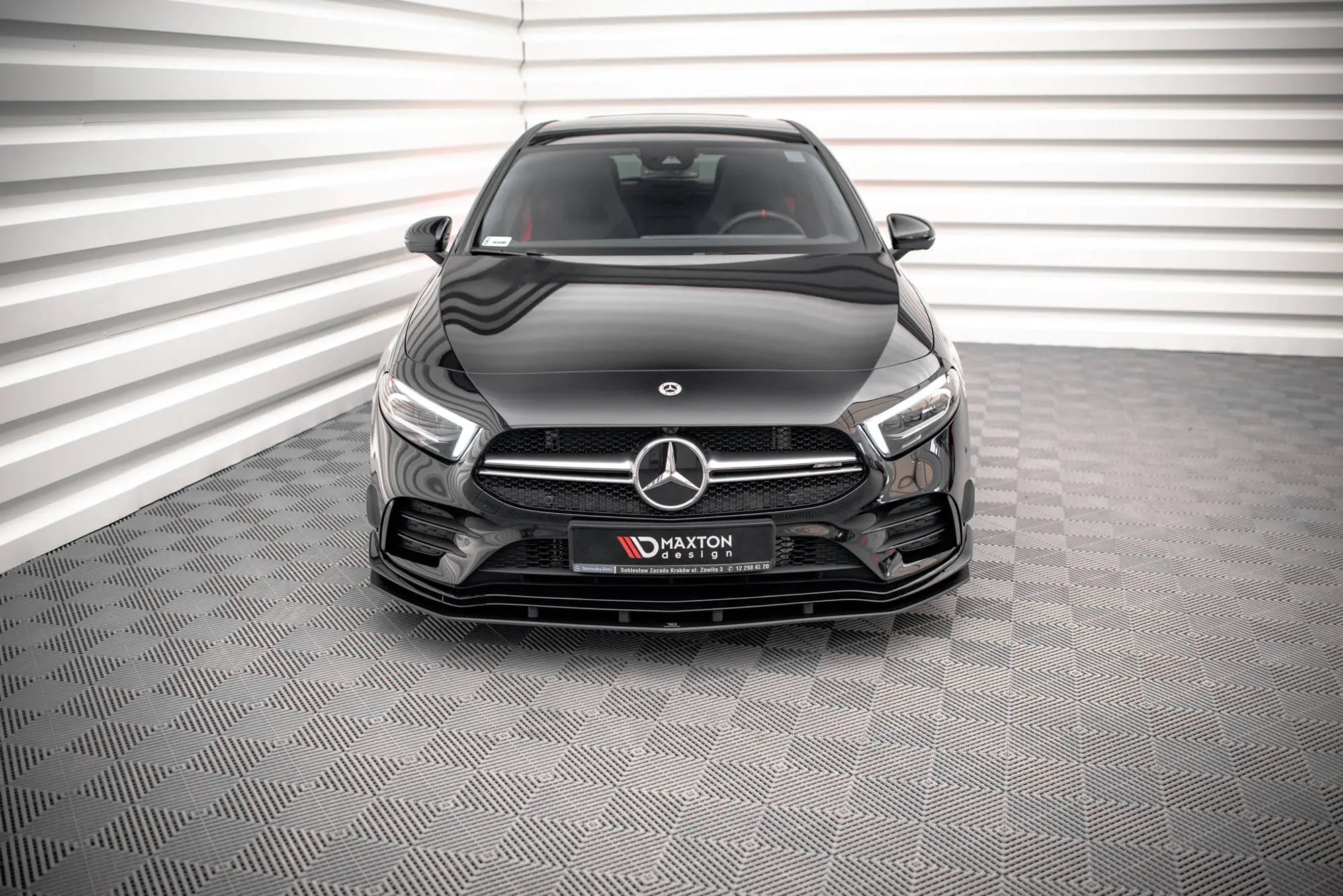 Frontspoiler Mercedes-Benz A (W177 / V177) AMG-Line / Mercedes-AMG A35 (W177 / V177) Aero Pack 2018->| Street Pro Black Edition – bilde 3