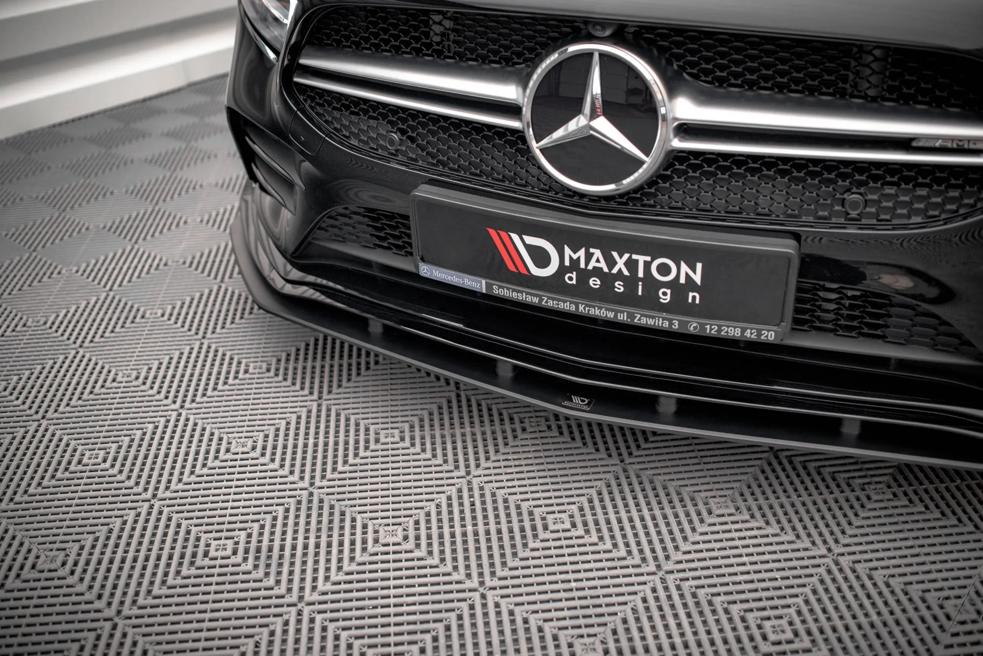 Frontspoiler Mercedes-Benz A (W177 / V177) AMG-Line / Mercedes-AMG A35 (W177 / V177) Aero Pack 2018-> | Street Pro Black Edition – bilde 2