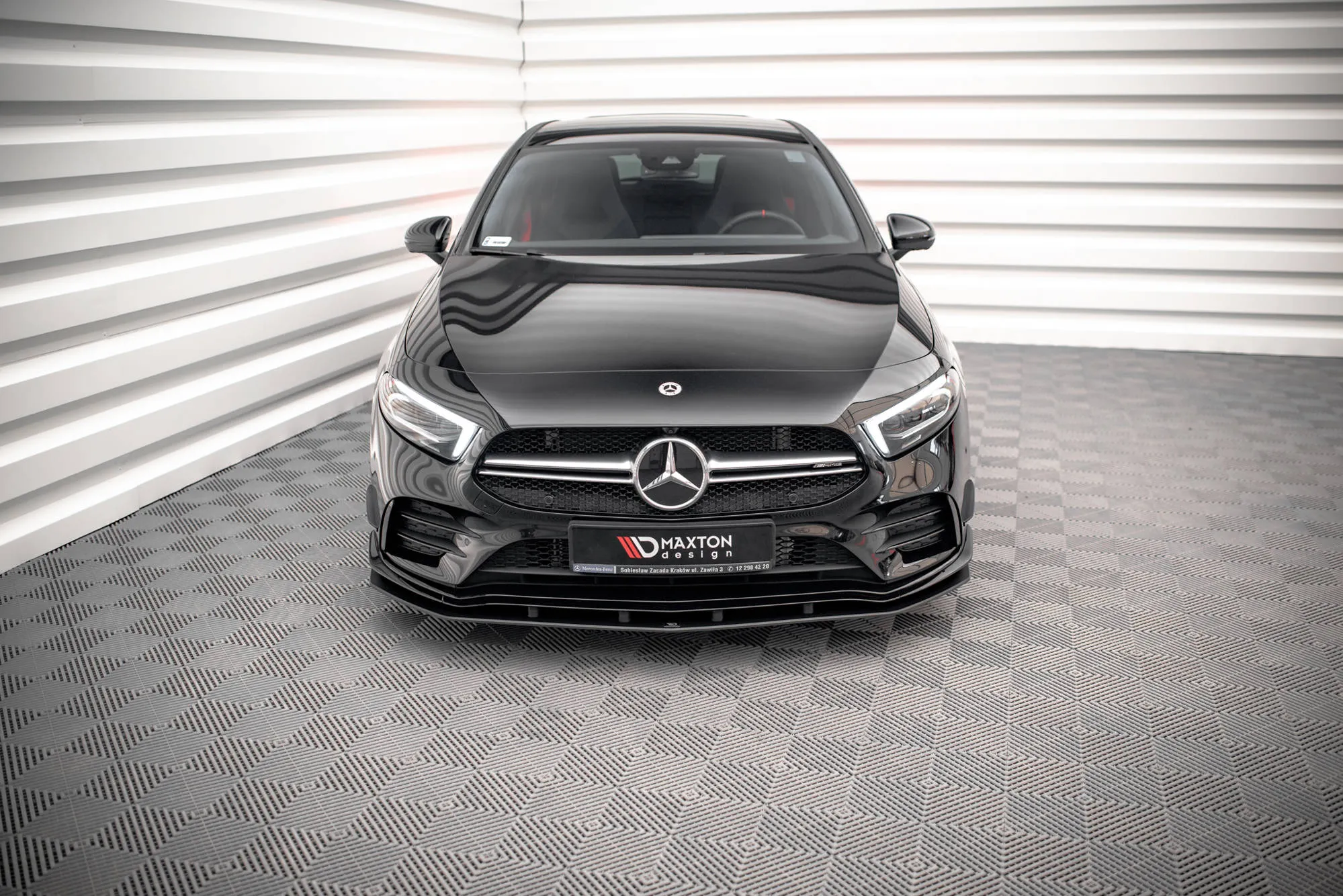 Frontspoiler Mercedes-Benz A (W177 / V177) AMG-Line / Mercedes-AMG A35 (W177 / V177) Aero Pack 2018-> | Street Pro Black Edition – bilde 5