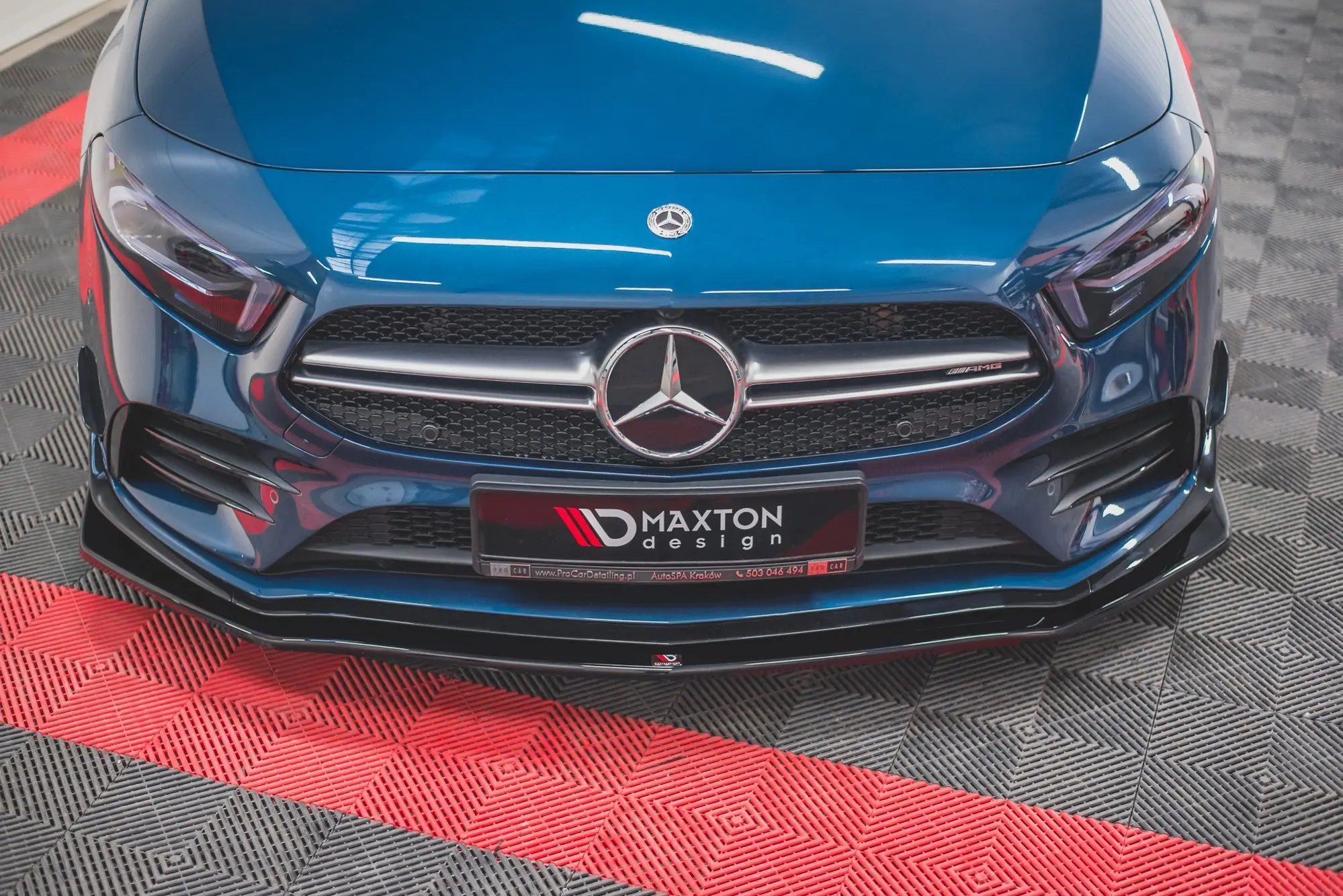 Frontspoiler Mercedes-Benz A35 AMG  Aero ( W177 / V177) 2018-> | V.1 Glossy Black Edition