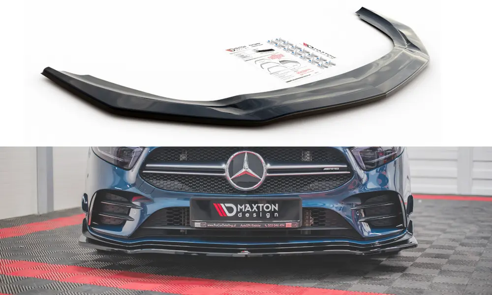Frontspoiler Mercedes-Benz A35 AMG  Aero ( W177 / V177) 2018-> | V.1 Glossy Black Edition – bilde 3