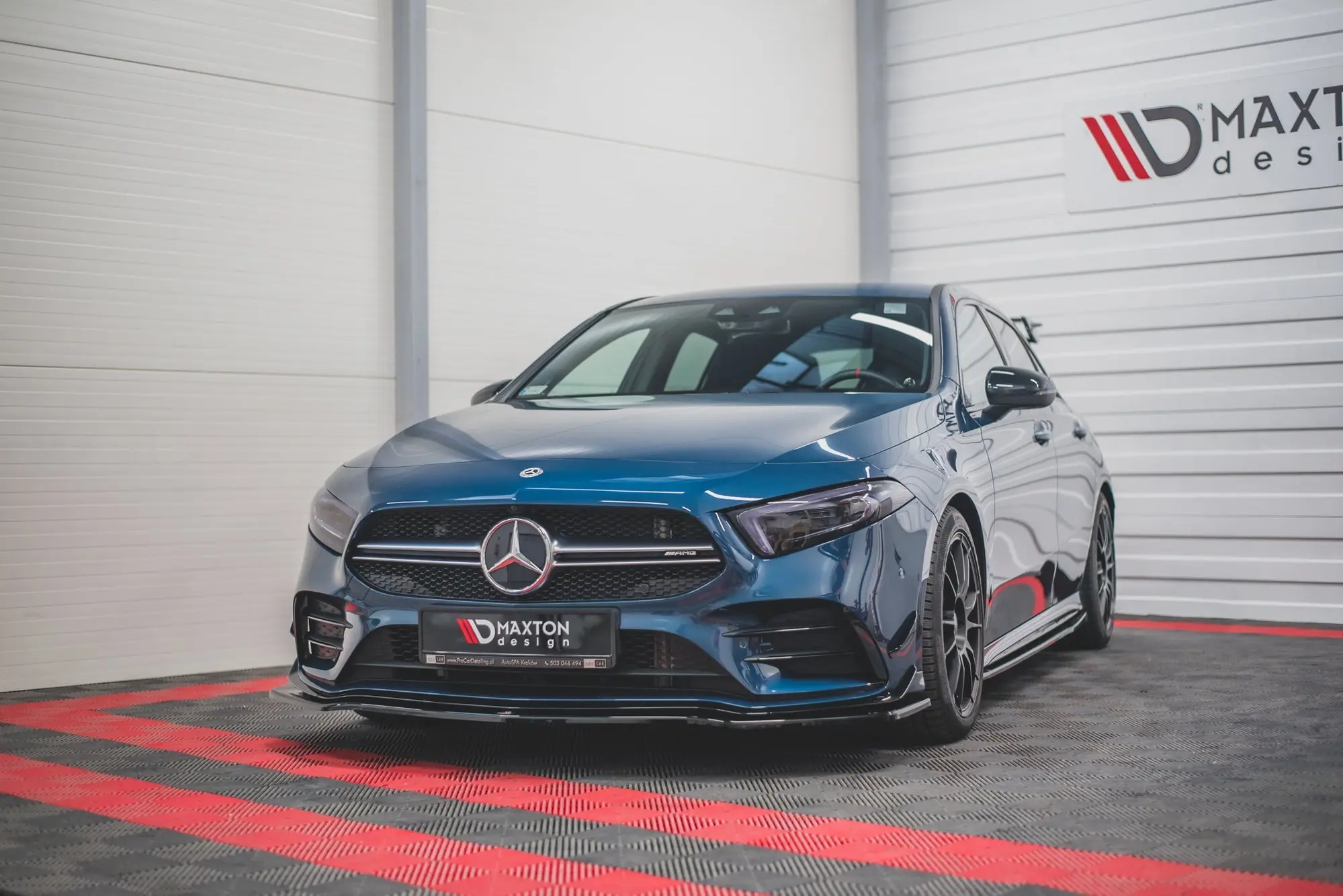 Frontspoiler Mercedes-Benz A35 AMG  Aero ( W177 / V177) 2018-> | V.1 Glossy Black Edition – bilde 5