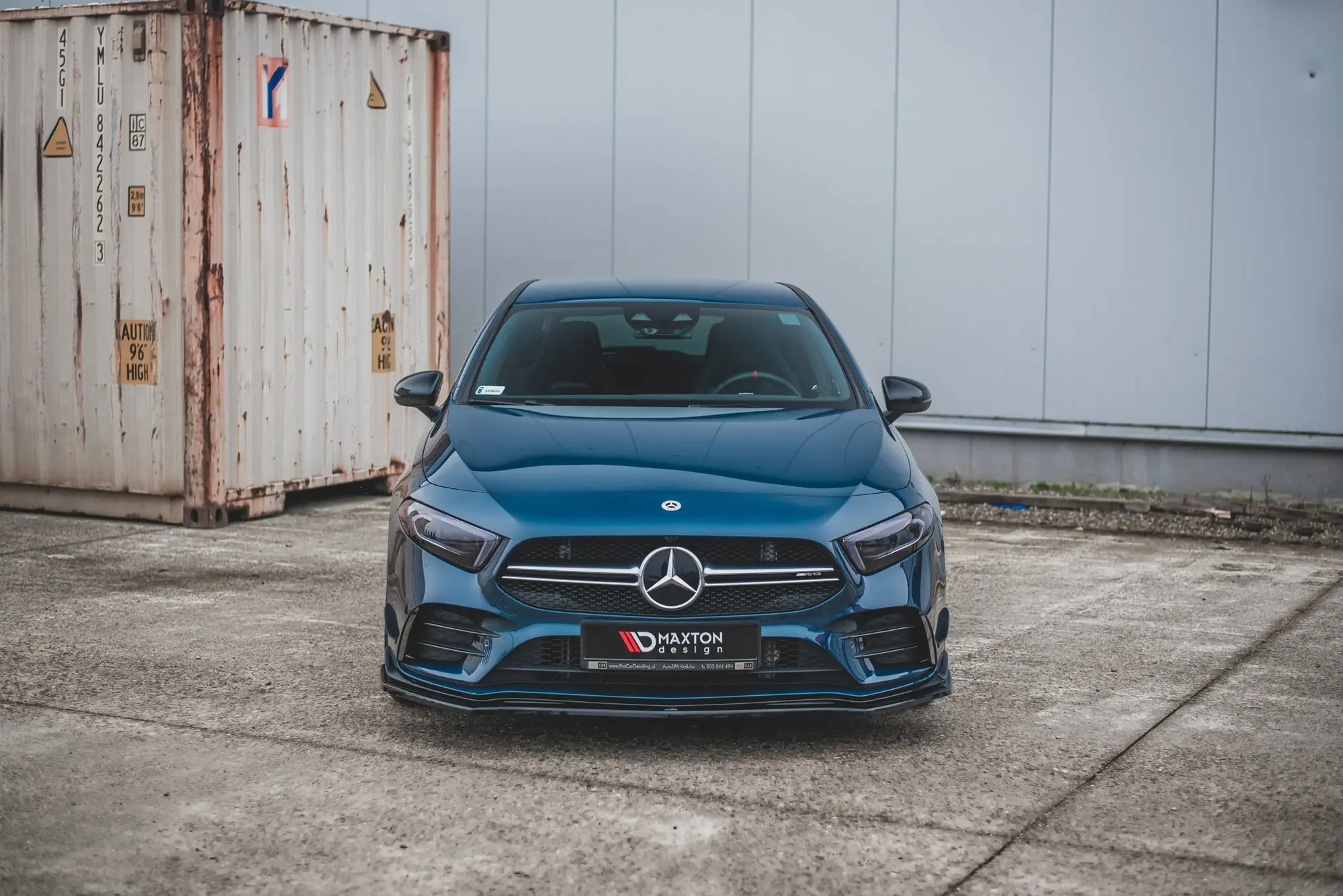 Frontspoiler Mercedes-Benz A35 AMG  Aero ( W177 / V177) 2018-> | V.2 Glossy Black Edition – bilde 5