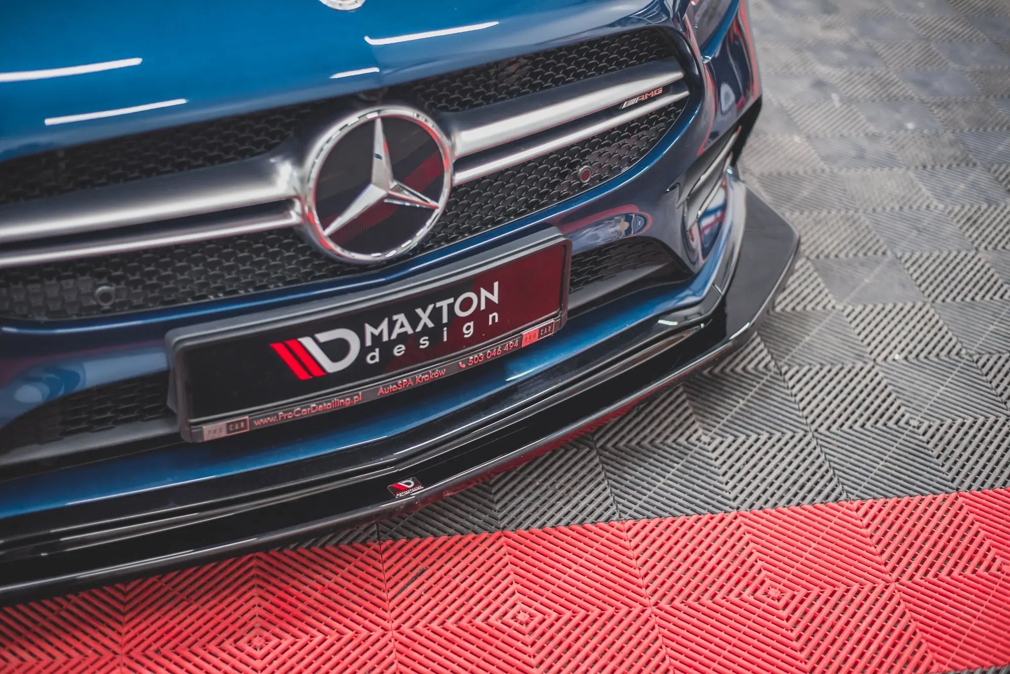 Frontspoiler Mercedes-Benz A35 AMG  Aero ( W177 / V177) 2018-> | V.3 Glossy Black Edition – bilde 4