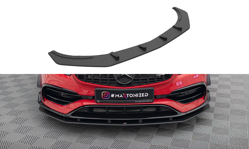 Frontspoiler Mercedes-Benz A45 AMG Aero (W176) facelift 2015 - 2018 | Street Pro Black Edition – bilde 2