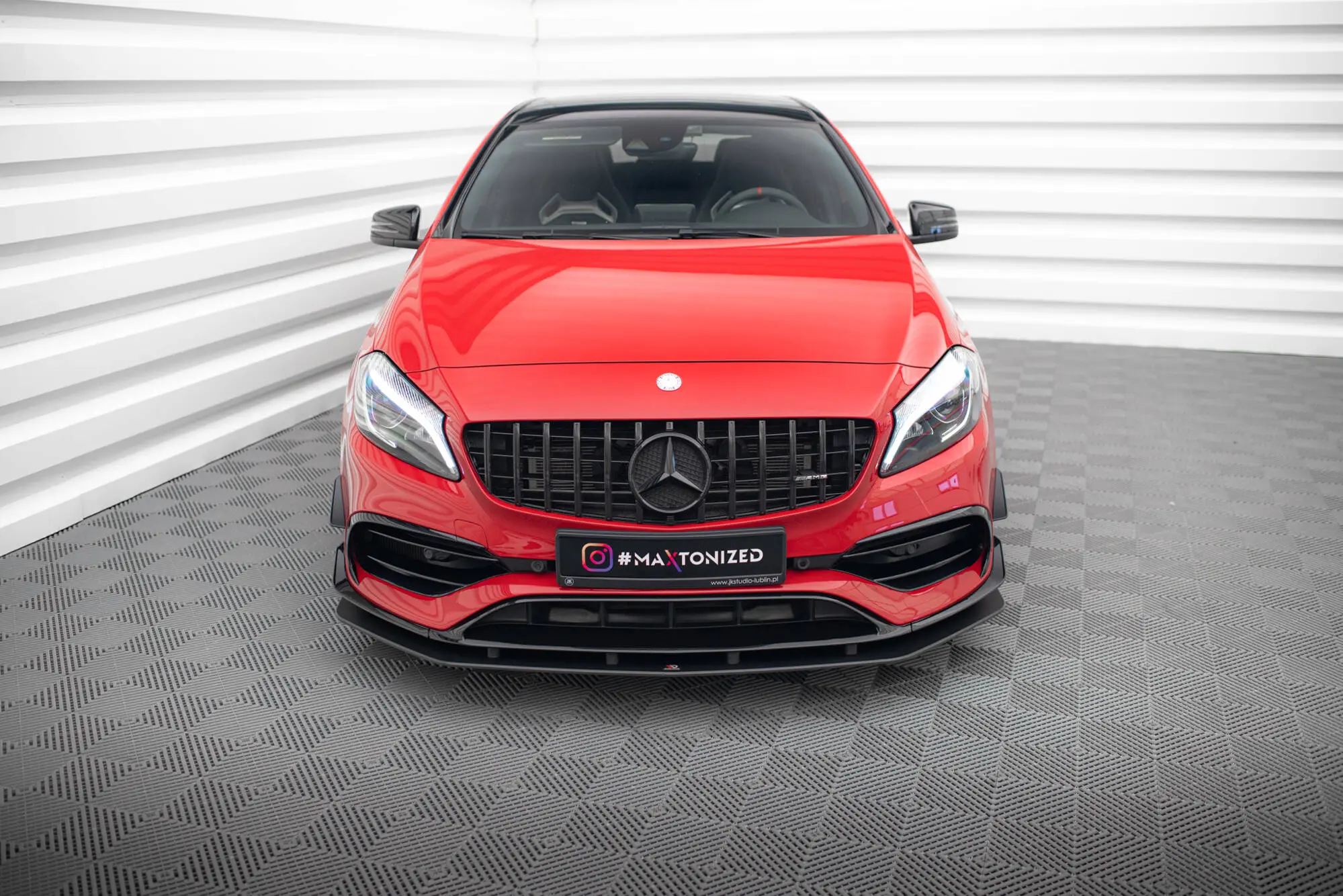 Frontspoiler Mercedes-Benz A45 AMG Aero (W176) facelift 2015 - 2018 | Street Pro Black Edition – bilde 3