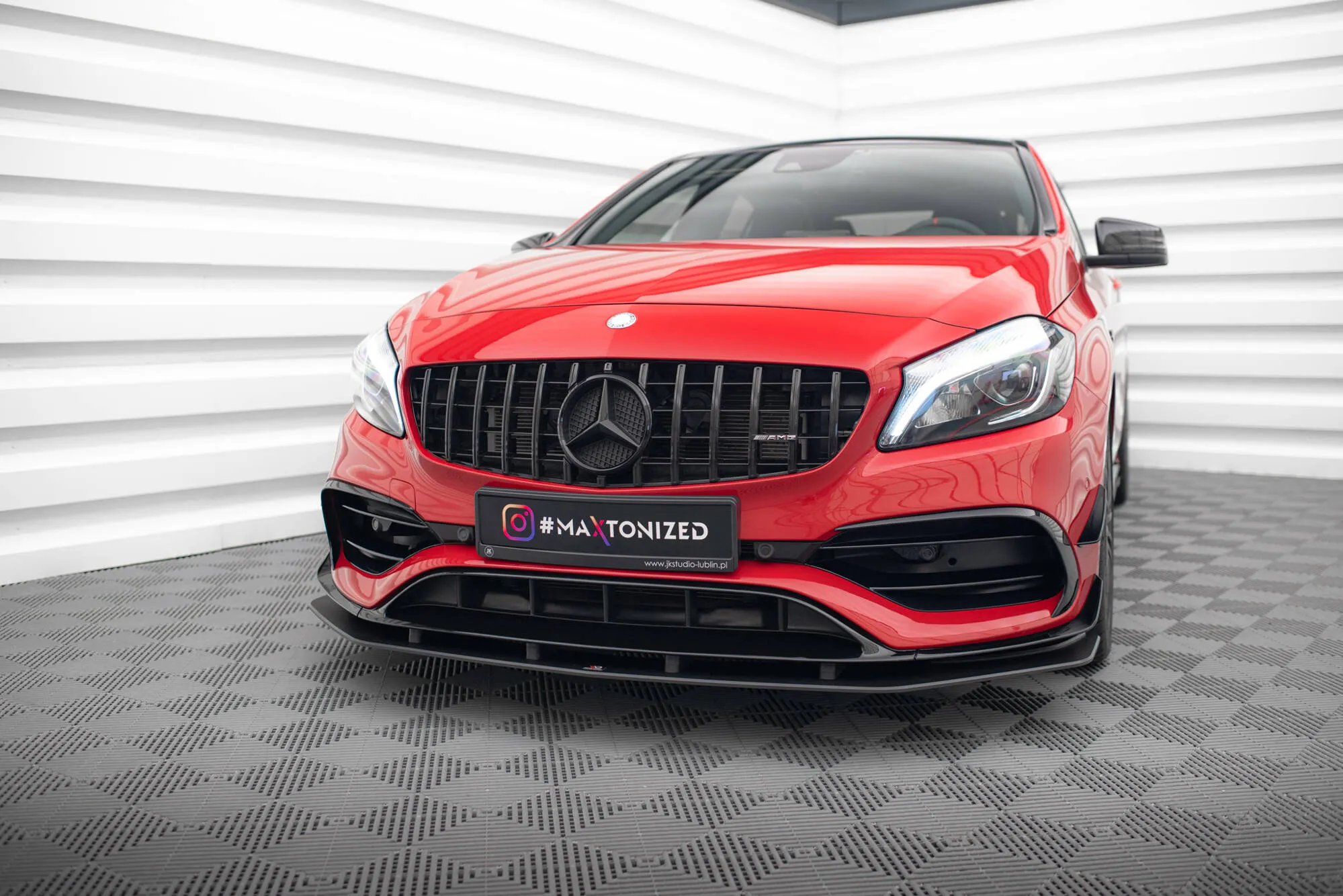 Frontspoiler Mercedes-Benz A45 AMG Aero (W176) facelift 2015 - 2018 | Street Pro Black Edition
