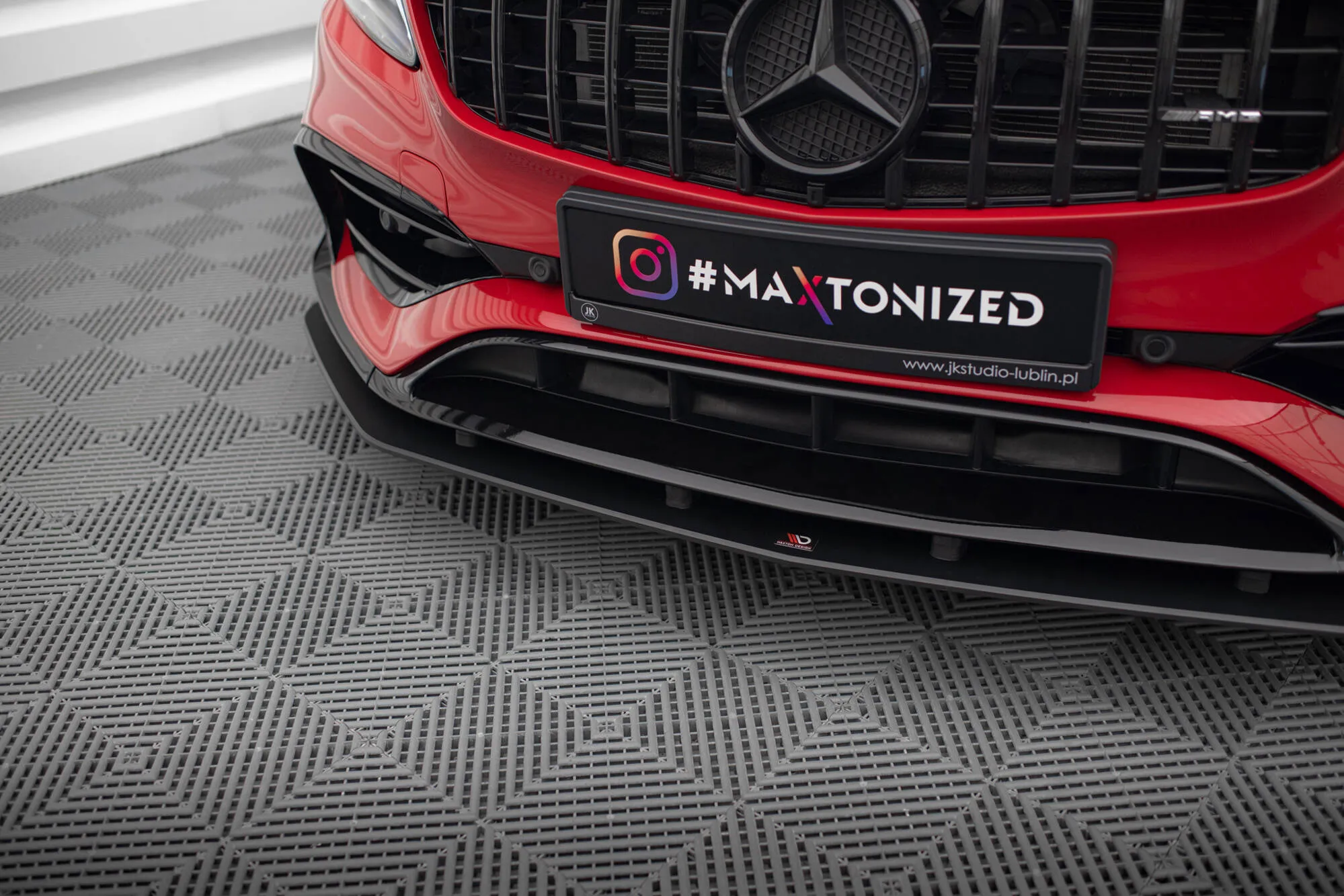 Frontspoiler Mercedes-Benz A45 AMG Aero (W176) facelift 2015 - 2018 | Street Pro Black Edition – bilde 5