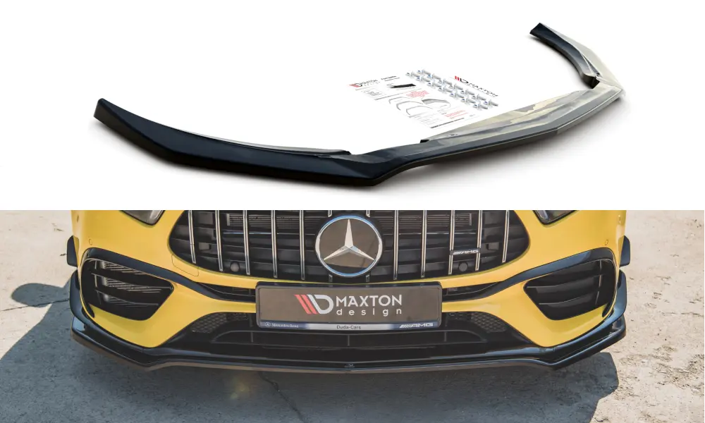 Frontspoiler Mercedes-Benz AMG 45 S (W177 / V177) Aero Pack 2019-> | V.1  Glossy Black Edition – bilde 2