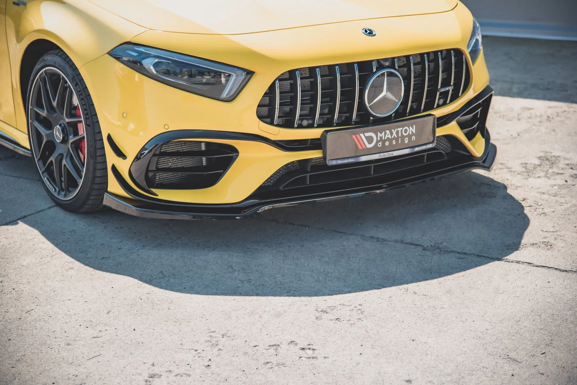 Frontspoiler Mercedes-Benz AMG 45 S (W177 / V177) Aero Pack 2019-> | V.1  Glossy Black Edition – bilde 3