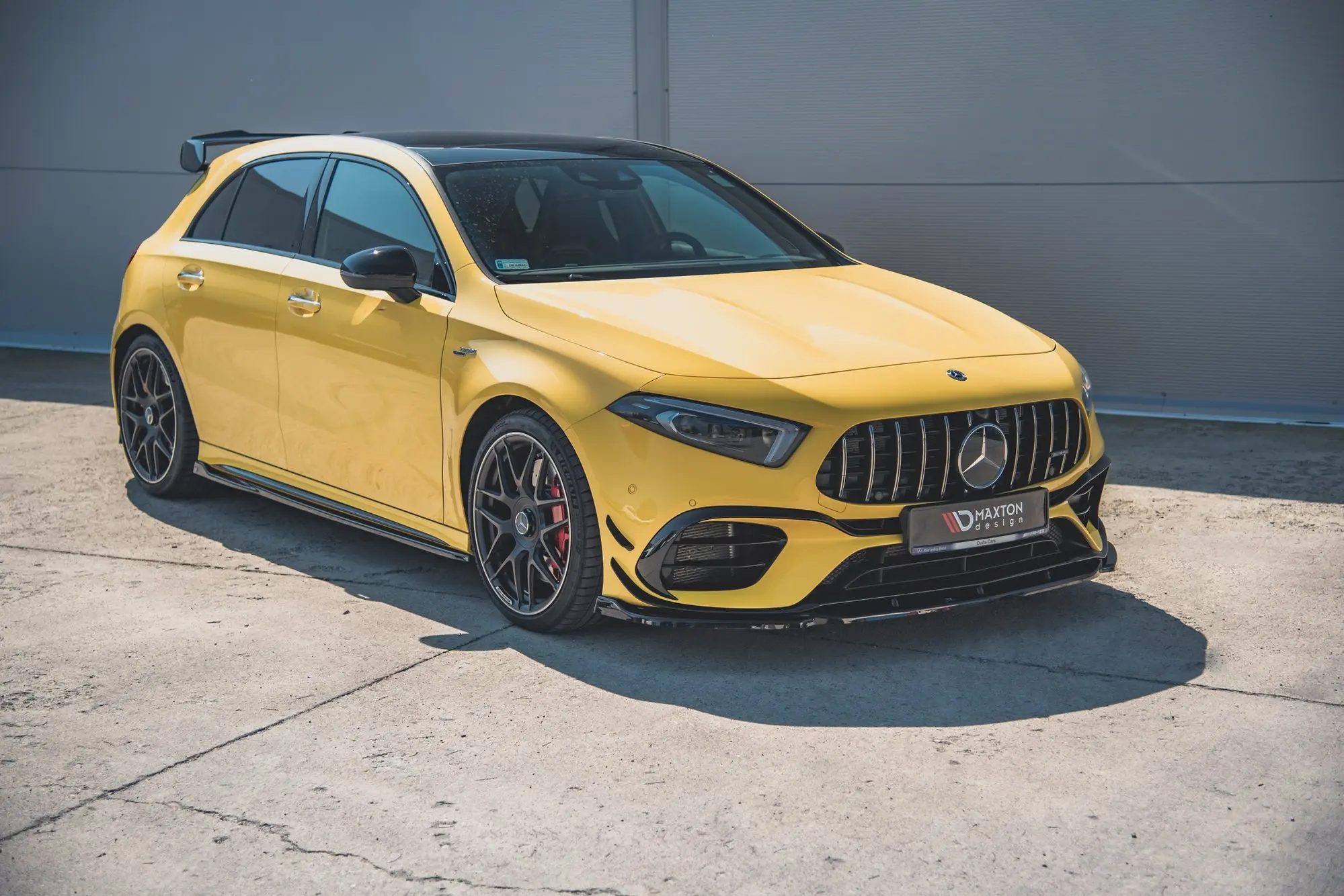 Frontspoiler Mercedes-Benz AMG 45 S (W177 / V177) Aero Pack 2019-> | V.2  Glossy Black Edition
