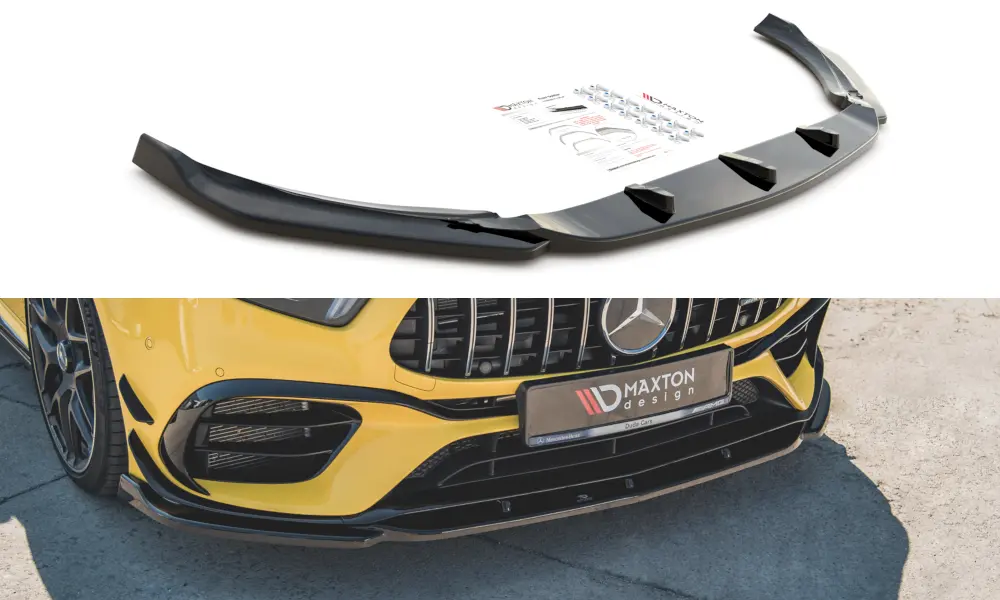 Frontspoiler Mercedes-Benz AMG 45 S (W177 / V177) Aero Pack 2019-> | V.2  Glossy Black Edition – bilde 3